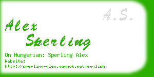 alex sperling business card